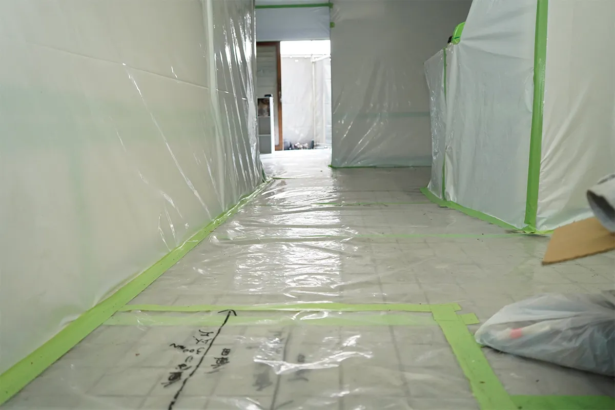 解体建物の隔離養生