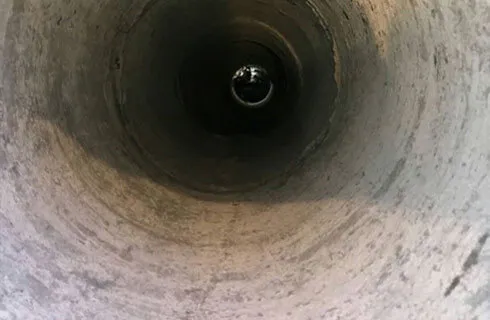 煙突のアスベスト除去 作業後